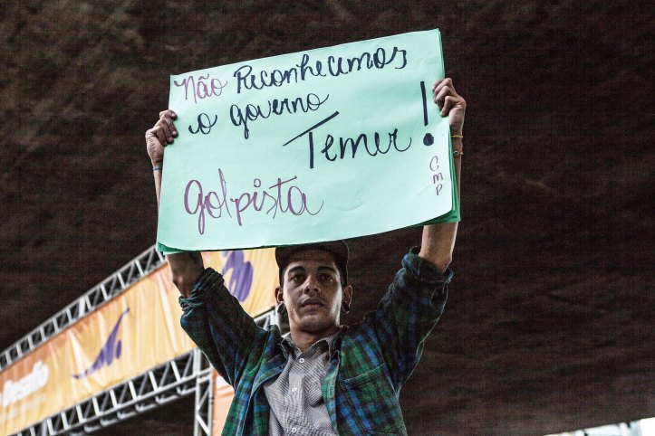 Ato da Frente Brasil Popular em protesto com o governo interino Michel Temer. Data:25/05/2016. Local:São Paulo. Fotógrafo Sérgio Silva.
